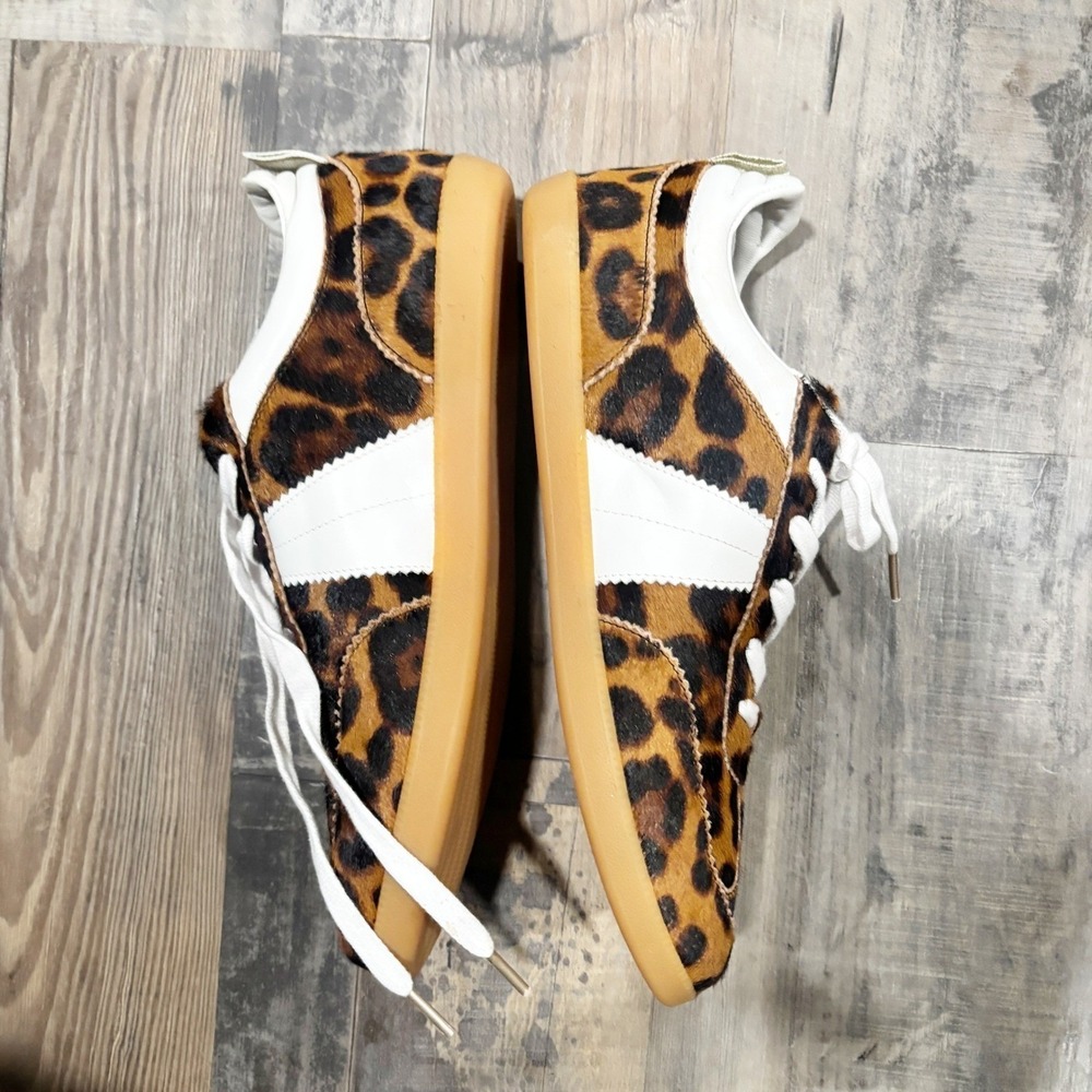 Boden Erin Retro Leopard Print Calf Hair Low Top Sneakers|  Size 42 - Picture 6 of 8